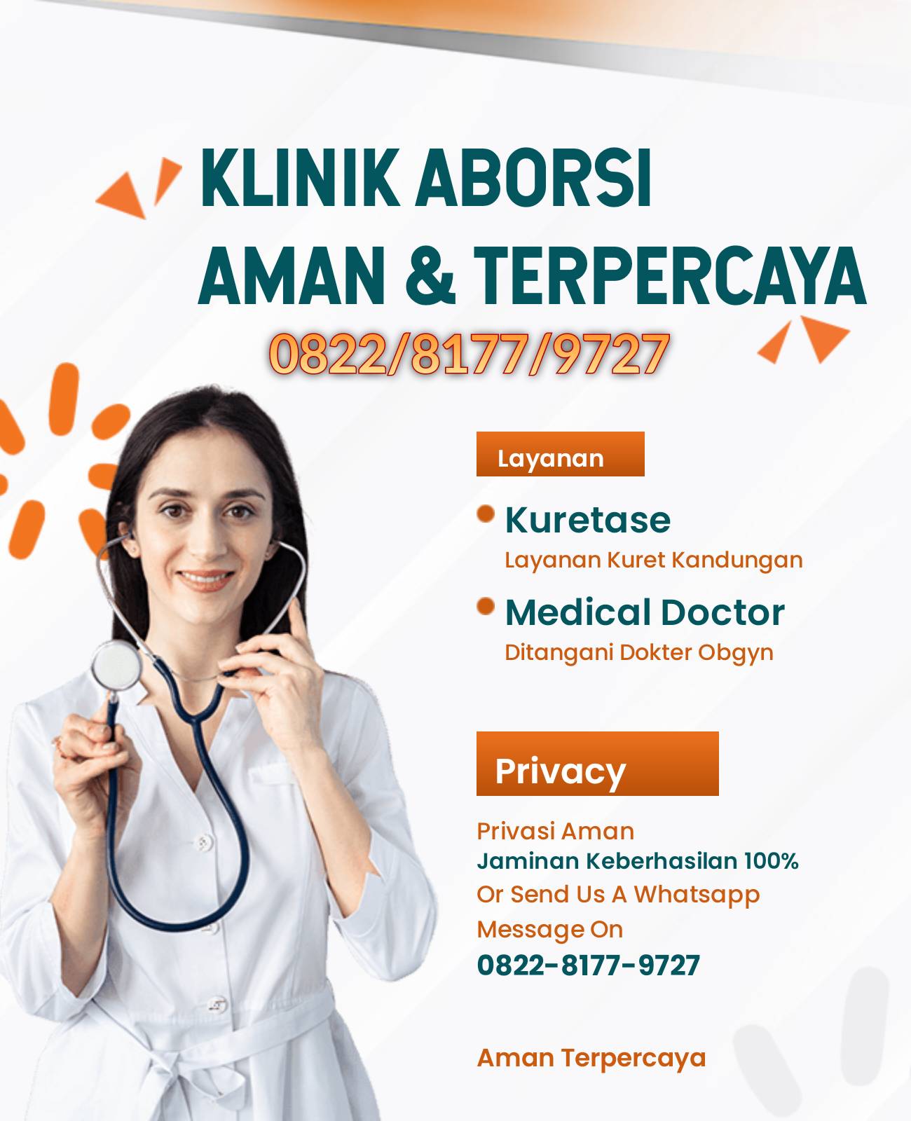 KLINIK ABORSI KURET MEDAN WA 082281779727 KLINIK ABORSI MEDAN, 0822/81779/727 TEMPAT ABORSI MEDAN, WA 082281779727 DOKTER ABORSI